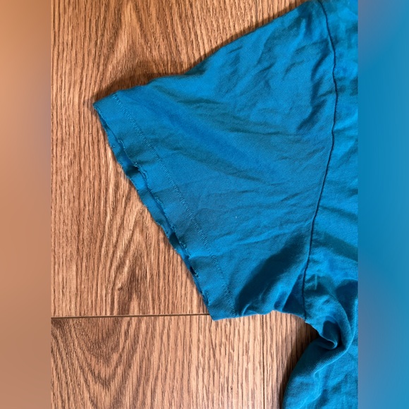 Aviator Nation Tee shirt two tone blue diagonal stitch size Medium - Picture 7 of 11